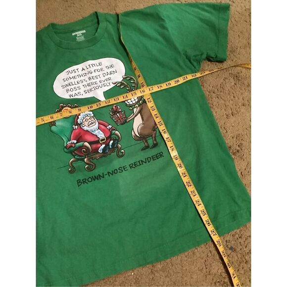 Vintage Distressed Brown Nose Reindeer Tee Shirt XL - Picture 4 of 4